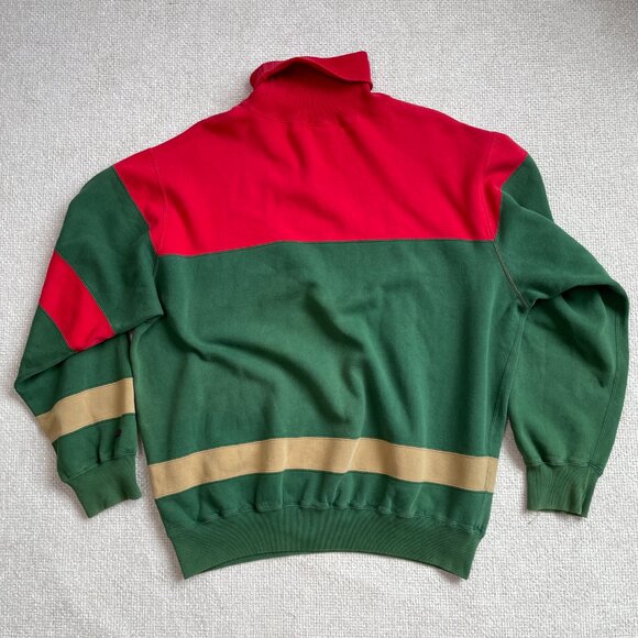 VNTG Ralph Lauren Polo Country (XL) Colorblock Turtleneck Cotton Blend Sweater - Picture 7 of 7